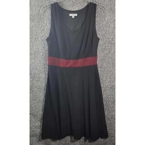 NorthStyle Black Dress Sleeveless‎ A Line Red Accent - Womens 8